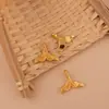 Colgante de Loto Chapado en Oro que Conserva el Color Campana Chapada en Oro Método Antiguo Pulsera Hecha a Mano DIY Colgante de Cuentas Accesorios de Joyería