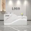 Mostrador de bar nuevo estilo caja registradora simple moderno recepción mostrador de recepción ropa té de leche tienda de conveniencia gabinete de caja registradora mostrador de bar pequeño