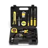 El kit de herramientas de reparación del hogar de 16 piezas incluye pinzas/llaves inglesas/destornilladores/martillo/cinta métrica herramienta multifunción