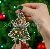 Perro Boston Terrier Adornos para Árbol de Navidad Amantes de Perros Mascotas Decoración Navideña Regalos Colgante Acrílico