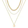 E-commerce Transfronteiriço Europeu e Americano Exquisito Colar Feminino Dourado Multicamadas 2026 Colar com Design Estiloso e Único