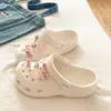 Práticas e EstilosasPantufas Fechadas Rosa Doce com Laço para Meninas, Sandálias Casuais Versáteis de EVA para Verão para Mulheres