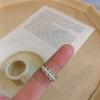 Anillo Minimalista de Alta Gama Incrustado con Diamantes para Mujer, Anillo Trenzado de Moda con Diseño Retorcido, Diseño Abierto Ajustable para el Dedo Índice, Cobre Chapado en Oro