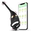 Anillo de Bloqueo con Control Remoto por App para Hombres, Anillo Doble de Silicona Portátil, Tapón Anal de Doble Vibración para Uso Adulto