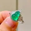 Pingente de Agata Calcedônia Verde Imperial Estilo Chinês Vintage Banhado a Ouro Prata 925 de Alta Qualidade