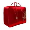 Conjunto de Quatro Peças para Casamento com Saco de Embalagem de Colcha de Casamento Vermelha Bolsa Festiva de Cetim Saco de Armazenamento de Dote de Casamento