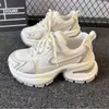 Zapatos Chunky para Mujer 2026 Nuevos de Primavera y Verano Malla Transpirable Versátiles Ligeros Blancos Casuales Zapatos Deportivos