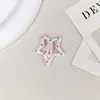 Grampo de Cabelo de Estrela de Cinco Pontas com Gotejamento de Óleo Dopamina de Verão para Meninas, Presilha para Franja Lateral, Presilha BB, Acessórios de Cabelo