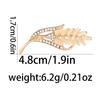 Broche Transfronterizo Nuevo Elegante Ojo de Gato Diamantes de Imitación Flor Espiga de Trigo Exquisito Pin para Abrigo Suéter Abrigo Accesorios Elegante Pecho