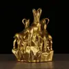 Latón Tres Ovejas Adorno Auspicioso Oveja de Cobre Oveja del Zodiaco Artesanía para el Hogar Mascota de Cobre Adorno Venta al por Mayor
