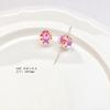 Pendientes de gota de aceite de vidrio con puntos de amor, color de contraste, transparentes, hechos a mano, con cuentas, accesorios de material para pendientes.
