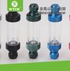 Medidor de espuma anti-retorno de metal de cabeça dupla para CO2 universal com válvula solenoide de ajuste fino, medidor único e duplo, cilindro externo