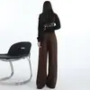 Jeans de pierna ancha para mujer, nueva colección otoño 2026, de cintura alta, adelgazantes, populares pantalones rectos estrechos, teñidos con patrón Yichun