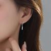 Aretes Largos de un Carácter para Mujer Estilo Coreano Elegantes para Oficina Simples Famosos en Internet Nicho Moda Ins Sentido de Diseño Geométrico Hebilla para la Oreja