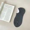Nuevos Calcetines Invisibles de Color Puro para Hombre de Primavera y Verano, Malla Básica Transpirable, Calcetines Casuales Simples con Talón de Silicona