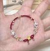 Novo Bracelete de Lótus Borboleta Tecido à Mão Estilo Chinês, Bracelete de Gato Osmanthus, Popular no Xiaohongshu, Presente de Dia das Mães