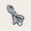 Corda Trançada Redonda de Poliéster Colorido de 5,5 mm com 32 Fios, Camada Única, Não Elástica, para DIY, Cadarços Redondos Ins Tendência Dopamina