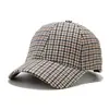 Nueva Gorra de Béisbol de Espiga para Exportación de Primavera y Otoño para Hombres y Mujeres, Sombrero de Sol de Moda de Gama Alta, Gorra de Béisbol a Cuadros Casual