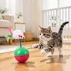 Juguete Tambaleante para Mascotas Gato Juguete de Plumas Ratón de Peluche con Plumas Juguete Interactivo para Gatos Bol de Juguete Duradero para Masticar Gato Jugueteo para Gatos Suministro Directo de Fábrica