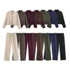 Comercio Exterior 2026 Otoño Nuevo Moda Europea y Americana Chaqueta Abrigo con Cuello Polo Traje de Pantalón Largo Casual para Mujer