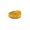 Anillo de apertura con gemas incrustadas estilo INS de nicho transfronterizo nuevo de Europa y Estados Unidos, tendencia de moda para mujer, joyería de oro de 18 quilates