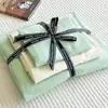 Ropa de Cama de Algodón Lavado de Cuatro Piezas Nanjiren Estilo Ins Super Suave Funda de Edredón Cama de Dormitorio Estudiantil Sábanas Funda de Edredón