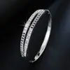 1 pulsera e-commerce para Europa y Estados Unidos nuevo diseño de cadena simple pulsera de circonita microincrustada pulsera de temperamento versátil