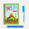 Livro de Pintura Mágica com Canetas de Água Transparente, Livro de Desenho para Meninas e Meninos, Livro de Desenho Infantil Educacional e Lavável, Brinquedo para Meninos
