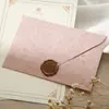 Sobre con patrón de árbol en rosa, blanco, amarillo, rojo y naranja, invitación de carta estilo vintage, set de sobre para carta con sello de lacre transfronterizo