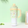 Taza Gigante con Asa, Taza Portátil para Coche, Taza de Agua de Gran Capacidad de Doble Uso, Taza Térmica con Interior de Cerámica, Taza de Alto Valor