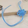 Nudo Doble Línea Nudo Largo Nudo Ping An Seda de Hielo Rayón Borla Fleco Flecos Joyería Accesorios Hechos a Mano Nudo