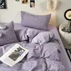 Juego de ropa de cama de cuatro piezas de gasa de doble capa para madre e hijo de grado A, con un patrón floral retro, que incluye una funda de edredón, una sábana bajera y un juego de sábanas de tres piezas para dormitorios