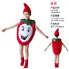 Fantasia de Performance de Frutas para Crianças Mirtilo Pêssego Pitaya Personagem Cosplay Mangostão Banana Uva