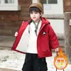 Chaqueta de Forro Polar para Niños Otoño Invierno Niños Abrigada con Capucha Cortavientos Roja 2026 Nueva Ropa de Invierno para Bebé Parka