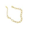 647-Versão coreana de ins senso de design de nicho personalidade vento frio textura de corrente simples pulseira de prata esterlina S925 mulheres