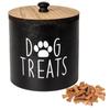 Caja de Almacenamiento de Madera para Comida de Mascotas Transfronteriza Caja de Almacenamiento Retro para Snacks de Gatos y Perros Tarro de Almacenamiento de Gran Capacidad para Comida de Perros con Tapa