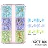 Transmisión en Vivo Transfronteriza Macarrón Tridimensional Resina Flor de Cinco Pétalos Mixta Amazon Mayorista Cambia de Color Manicura Bolitas de Acero Pequeñas Mayorista