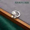 Anéis de Moda Coreanos e Japoneses Novos com Design de Cruz, Contas Duplas Únicas, Formato de Galho Irregular, Anéis Versáteis, Direto do Fabricante