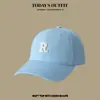 2025 Nuevo Estilo Coreano Circunferencia de Cabeza Grande Adelgazante Facial Gorra de Béisbol con Logo R Primavera y Verano Ala Ancha Versátil Deportes Letra Gorra de Béisbol
