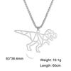 AliExpress Cross Border Hot Sale 2022 Novo Hip Hop Trendy Hollow Dinosaur Tyrannosaurus Rex Colar Pingente de Aço Inoxidável