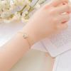 Pulsera Versátil Popular Estilo Coreano, Aleación Ecológica Piedra de Transferencia Badu, Pulsera de Cristal de Fresa, Accesorios Populares para Mujeres