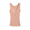 Camisola Picante Estilo Chica Americana para Mujer, Verano Ajustado Verde Cuello en U Abotonado Diseño Versátil Top de Moda