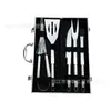 Conjunto Pronto Conjunto de Ferramentas para Churrasco Caixa de Alumínio Aço Inoxidável Conjunto de Utensílios para Churrasco Casa Exterior Piquenique