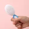Pente de Bebê Transfronteiriço, Escova Penteadora de Lã para Bebê, Conjunto de Pentes com Cerdas Macias para Massagem, Limpeza de Recém-Nascido, Remoção de Pelos, Banho e Esfoliação