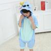 Macacão de Bebê Verão e Outono Romper de Dinossauro de Manga Curta Pijama de Uma Peça Cartoon Animal para Meninas e Meninos