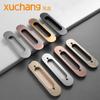 Manija Invisible para Puerta de Gabinete Ranurada Moderna Simple de Xuchang, Manija para Cajón de Armario Empotrado, Manija para Puerta Corredera de Granero