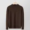 Suéter para Hombre Otoño e Invierno Color Sólido Cuello Redondo Jersey de Punto Juvenil Simple Cálido Ropa Interior de Punto Ropa para Hombre