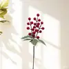 Cipó de Frutas Vermelhas Artificiais, Frutas da Fortuna Festivas DIY Frutas de Acácia, Cipó de Flores de Natal Artificiais, Decoração de Parede com Flores Penduradas