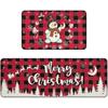 Tapetes de Chão Série de Natal Americana, Capachos Antiderrapantes Domésticos, Tapetes de Chão Antiderrapantes Absorventes de Água para Banheiro com Múltiplas Especificações