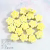 Cuentas pequeñas de flor de cerámica de colores, no se decoloran, agujero recto, cuentas sueltas de flor de cinco pétalos, para joyería y accesorios de ropa DIY hechos a mano, cuentas de porcelana